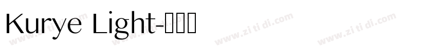 Kurye Light字体转换